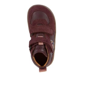 Dievčenské celoročné kožené členkové barefoot topánky LOOP HIGH-TOPS DARK BORDEAUX Froddo G2110157-4 - 35