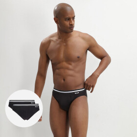 Pánske nohavičky 2 ks DIM COTTON STRECH SLIP 2x - DIM - čierne L