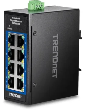 Trendnet TI-GLC80 / Switch / 8- Port / 10/100/1000 Mbps / DIN lišta / Unmanaged / IP30 (TI-GLC80)