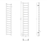 SAPHO - DINA vykurovacie teleso 300x1740 biely IR366W