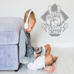 Veselá Stena Samolepka Game King Farba: oranžová, Veľkosť: 60 x 70 cm