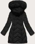 Čierna dámska zimná bunda s kapucňou (2m-21308) odstíny černé XXL (44)