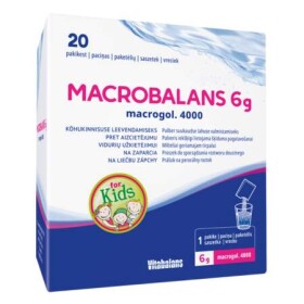 MACROBALANS 6 g macrogol. 4000 pre deti 20 vrecúšok