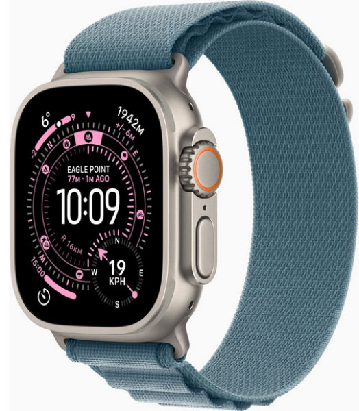 Apple Watch Ultra 3 GPS + Cellular 49mm Natural Titanium / Alpine Loop Modrý