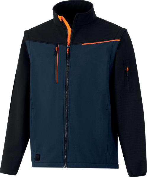 Bunda 2 V 1 Delta Plus softshell SOCCIA Farba: Námornícka Modrá/ Čierna, Veľkosť: 2XL (SOCCIBMXX)