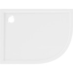 MEXEN - Flow Sprchová vanička štvrťkruh asymetrická slim ľavá 100 x 90, biela lesk 46Q109010L