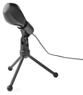 Nedis USB mikrofón / Stolný mikrofón / Káblové / USB / 1,35 m kábel (MICTU100BK)
