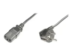 Digitus napájací kábel CEE 7/7 90° - C13 pravouhlý / Napájací kábel / IEC C13 (AK-440100-050-S)