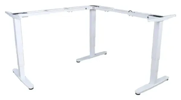 Equip Elektrický rám stola Triple Motor L-tvar biela / Rám stola / výškovo nastaviteľný / nosnosť 150 kg / kov (650821)