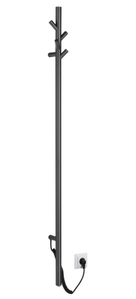 SAPHO - PASADOR elektrický sušiak uterákov, guľatý, 150x1500, 30 W, gun metal ER175GM