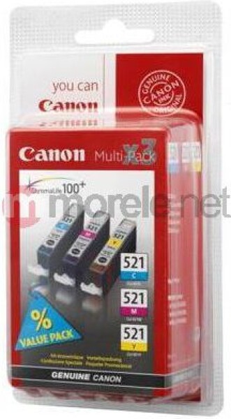 Canon Sada Tonery CLI-521CMY (cyan, magenta, yellow)