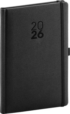 NOTIQUE Týždenný diár Diamante 2026, čierny, 15 x 21 cm (PGD-TA5DI-6001)