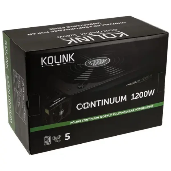 Kolink Continuum 80 PLUS Platinum 1200W čierna / ATX / 1200W / 80PLUS Platinum / Aktívny PFC / modulárny (KL-C1200PL-B)