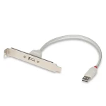 Lindy Slotblech adaptér USB-A / Adaptér / USB-A (M) - USB-A (F) / 0,3 m / USB 2.0 (33123)