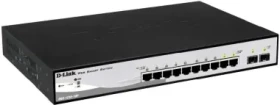 D-Link DGS-1210-10P / 10-port Gigabit PoE Smart Switch / 8x gigabit / 2x gigabit/SFP (DGS-1210-10P)