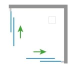 FORTE - Štvorcový sprchovací kút ACRIL - ANGOLO NEW - FARBA rámu - Biela, Rozmer A - 70, Rozmer B - 70 OLNAC2FS100031