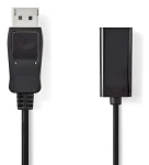Nedis CCGB37150BK02 čierna / Kábel DisplayPort - HDMI / DisplayPort zástrčka - HDMI zásuvka / 0,2 m (CCGB37150BK02)