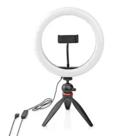 Nedis Kruhové Svetlo čierna / 10 inch / 120 LED's / 2700 - 6700 K / statív (RLSTND100BK)
