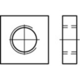 TOOLCRAFT 109043 štvorhranné matice M10 DIN 562 ocel glavanizované zinkom 100 ks; 109043