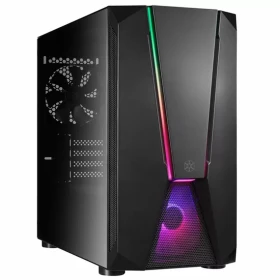 Silverstone Fara V1M Pre čierna / mATX / 2x USB-A 2.0 / 2x USB-A 3.0 / 1x 120mm ARGB / bez zdroja / priehľadná bočnica (SST-FAV1MB-PRO)