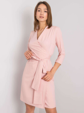 Dámske šaty LK SK 507665.17P Púdrovo ružová - FPrice 38 pudrovo-růžová