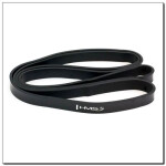 Cvičebné pásy HMS GU05 BLACK 22 x 4,5 x 2080 mm 17-33-022 NEPLATÍ