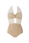 Dámske jednodielne plavky S 1045 CM2 Como 2 Beige Gold - Self 38C béžovo-zlatá