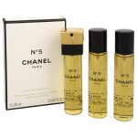 Chanel No. 5 - toaletná voda s rozprašovačom - náplň (3 x 20 ml) 60 ml