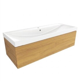 Kúpeľňová skrinka s umývadlom SAT Feel 120x30x44, 8 cm dub medový mat SATFEEL120DMU5 SATFEEL120DMU5