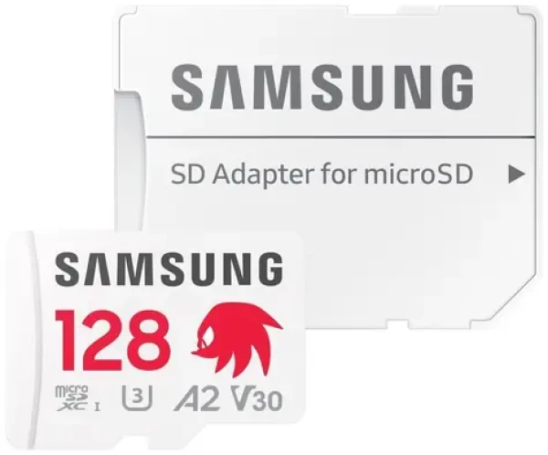 Samsung PRO PLUS Sonic the Hedgehog microSDXC 128GB + SD adaptér / UHS-1 / Class 10 / U3 / Čítanie: 180MBps / Zápis: 130MBps (MB-MD128SA/LC1)