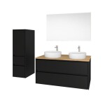 Mereo Opto, kúpeľňová skrinka s umývadlom z liateho mramoru 121 cm, biela CN913M