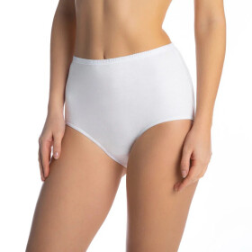 Dámske nohavičky 6pack white MANUELA - Lama 3XL bílá