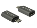 Delock Adaptér USB 2.0 Micro-B samec na USB Type-C 2.0 samica šedá (65927-D)