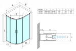 GELCO - SIGMA SIMPLY štvrťkruhová sprchová zástena 1000x800, R550, L/R, číre sklo GS1080