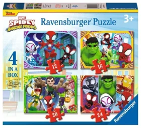 Ravensburger Spidey a jeho úžasní priatelia 4 v 1 - 12+16+20+24 dielikov