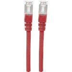 Intellinet 740579 RJ45 sieťové káble, prepojovacie káble CAT 6A S/FTP 0.25 m červená fóliové tienenie, tienenie pletivom, tienený, bez halogénov 1 ks; 740579