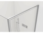 CERANO - Sprchovací kút Porte Ľ/P - 8 mm - chróm, transparentné sklo - 100x80x195 - otočný CER-413516