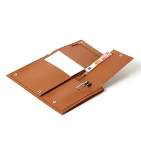 Lexon Flat LN2503M hnedá / Taška na notebook / 14 "/ recyklovaná koža / 2 veľké a 2 malé vrecká (LN2503M)