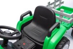 Mamido Mamido Detský elektrický traktor s vlečkou Farm 24V 2x45W EVA kolesá zelený