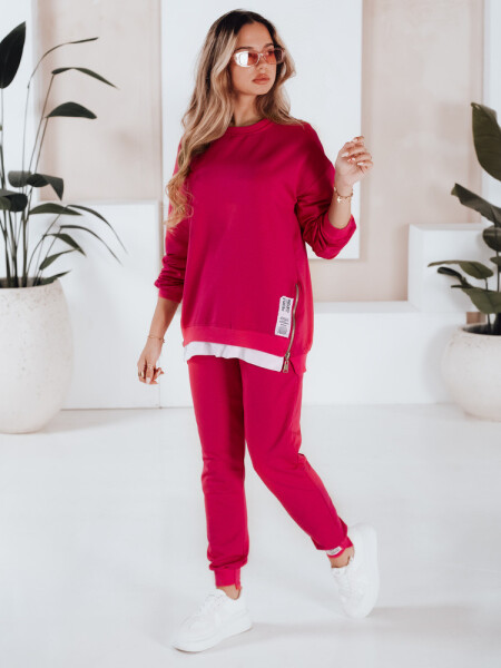 Dámska tepláková súprava TORONTO fuchsiová FashionStreet AY0955 S