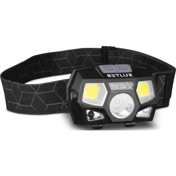 Retlux RPL 701 Nabíjacia čelovka 3W / 200 lm / 900 mAh (8590669347452)