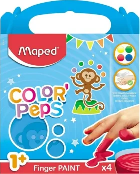 Maped Prvé prstové farby Color'Peps v kalíškoch 4 x 80g