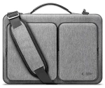 Tech-Protect Defender Bag 13-14" šedá / Taška pre notebook / polstrovaná / 4 vrecká / nastaviteľný popruh (5906302372874)