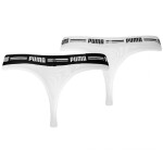 Dámske tangá String 2Pack 603034001 317 040 White - Puma XL bílá-černá