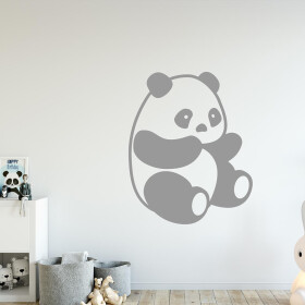 Veselá Stena Samolepka Roztomilá panda Farba: šedá, Veľkosť: 60 x 48 cm