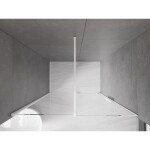 MEXEN/S - Velár posuvné sprchové dvere 160, transparent, biela 871-160-000-01-20