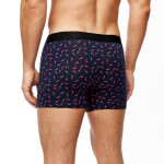 Noviti Boxerky BB006 Vzor M-2XL černá whisky XXL