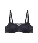 Dámska podprsenka Body Make-Up Illusion Lace Balconette Bra - BLACK - black 0004 - TRIUMPH BLACK 75B