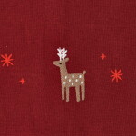 JUNA Vyšívaný obrus Christmas Fable Red 270 × 150 cm