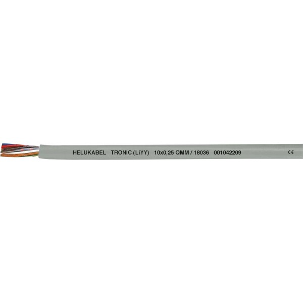 HELU 18089-1000 dátový kábel LiYY 6 x 0.5 mm² sivá 1000 m; 18089-1000